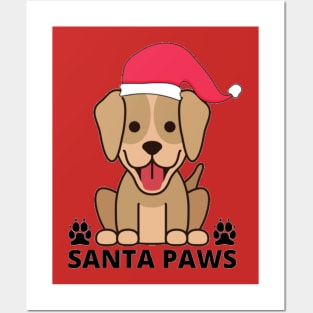 Santa Paws Christmas Posters and Art